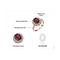 thumbnail image 3 of Jewelrypalace Princess Diana Kate Middleton Gemstone Birthstone Genuine Red Garnet Halo Statement Engagement Rings for Women, 14K Rose Gold Plated 925 Sterling Silver Size 7, 3 of 7