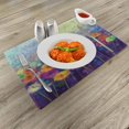 thumbnail image 2 of Lunarable Spring Place Mats Set of 4, Abstract Floral Petals in Misty Tones Daisy Gerbera Dandelion Blossom Meadow Paint, Washable Fabric Placemats for Dining Table, Standard Size, Purple Mint, 2 of 5