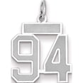 thumbnail image 1 of 14K White Gold 14Kw Small Satin Number 94 Charm Made In United States wss94, 1 of 4