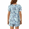 thumbnail image 5 of Two Piece Outfits for Women Dressy Floral Print Lounge Set Loose Fitting Sleepwear Short Pjs Set Pj Sets for Women, 5 of 5