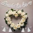 thumbnail image 3 of Bride To Be Bachelorette Party Paper Banner, Silver Glitter Hen do Accessories Hanging Bride To Be Banner for Hen Party Decorations (Silver), 3 of 7