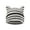 White, variant on Lava Knit Cat Ear Beanie for Women, Soft Warm Striped Winter Hat, 19"-23" Universal Fit