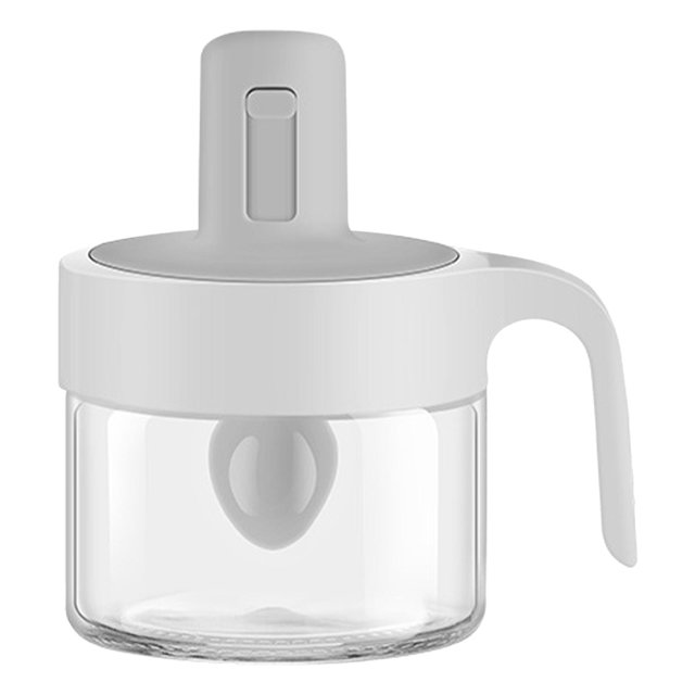 Tarro de condimentos de cocina, latas de sal, organizador de condimentos de pimienta, juego de botellas de condimentos gris