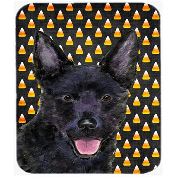 Australian Kelpie Candy Corn Halloween Portrait Mouse Pad, Hot Pad Or Trivet