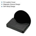 thumbnail image 4 of Uxcell PU Leather Magnetic Closure Name Cards Case Business Card Holder Black, 4 of 5