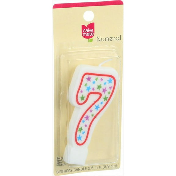 Cake Mate Numeral 7 Birthday Candle (Pack of 3)