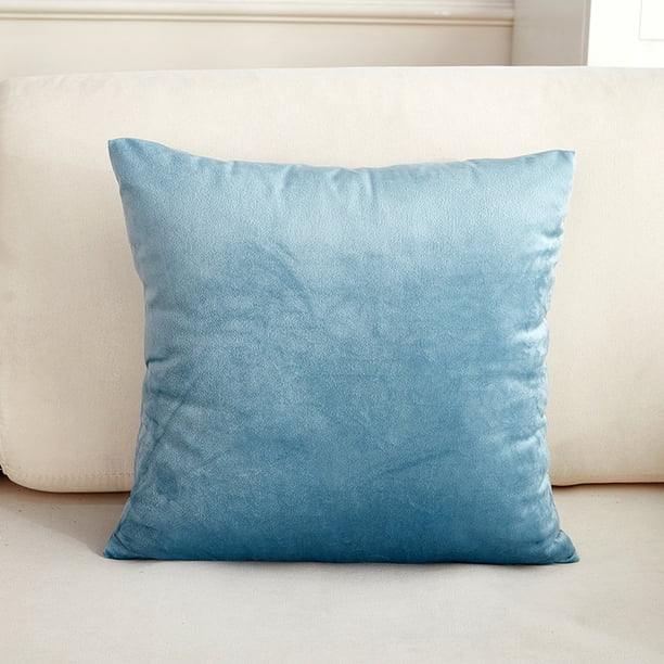 Xiao Hua 2 fundas de almohada sencillas de terciopelo para sofá. Estampado verde. Funda de almohada colorida que ilumina el ambiente de tu dormitorio. 11,81 x 19,69 pulgadas (azul grisáceo).