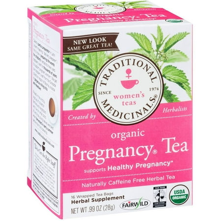 Traditional Medicinals Organic Pregnancy Herbal Supplement Tea, 16 count, .99 oz, (Pack of