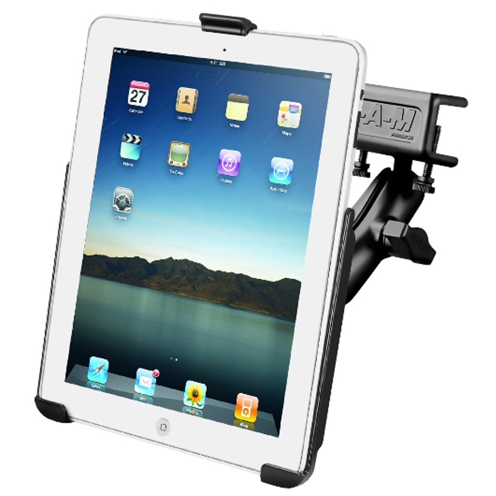RUGGED AIRPLANE AIRCRAFT GLARE SHIELD CLAMP MOUNT HOLDER FOR APPLE IPAD 1 2 3 4