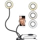 thumbnail image 1 of Anillo de luz para selfies con brazo largo y soporte para teléfono móvil para chat en vivo online (negro), 1 of 5