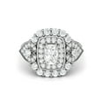 thumbnail image 2 of Bague de Mariage pour Femme en Argent Sterling 925 avec Moissanite en Forme de Coussin 6x4 mm, 2 of 4