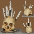 thumbnail image 3 of Soporte para cuchillos de calavera para almacenamiento de cocina, decoración de calavera, estante de almacenamiento para cuchillos de cocina, estante de almacenamiento de frutas para cocina,, 3 of 5