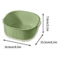 thumbnail image 3 of Dvkptbk Washed Vegetable Blue Kitchen Supplies Washing Basket Double Layer Basket Kitchen Gadgets, 3 of 3