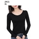 thumbnail image 5 of Ropa interior térmica femenina de manga larga con cuello redondo, camisa de invierno para oficina, escuela, ropa interior para dormir, ropa Prendas para la parte del cuerpo 2 piezas negro XL Guardurnaity AP013721-02, 5 of 6