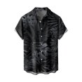 thumbnail image 1 of Summer New Men's Printed Slim Fit Shirt Large Fashion Casual Short Sleeve Shirt Men2XL, 1 of 4