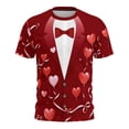 thumbnail image 1 of Tauxra T-Shirts Décontractés à Manches Courtes pour Femmes, Chandail à Col Rond Imprimé Coupe Ample, Ensemble de T-Shirts d'Été 2 Pcs pour Adultes, T-Shirt de Base Confortable pour Tous les Jours avec Couleurs Unies, 1 of 9
