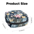 thumbnail image 2 of Sanitary Napkin Storage Bag, Yellow Pin k Flowers Floral Pattern Portable Menstrual Pad Bag for Teen Girls Store Panty Liners Tampons Sanitary Pads for Women Ladies, 2 of 6