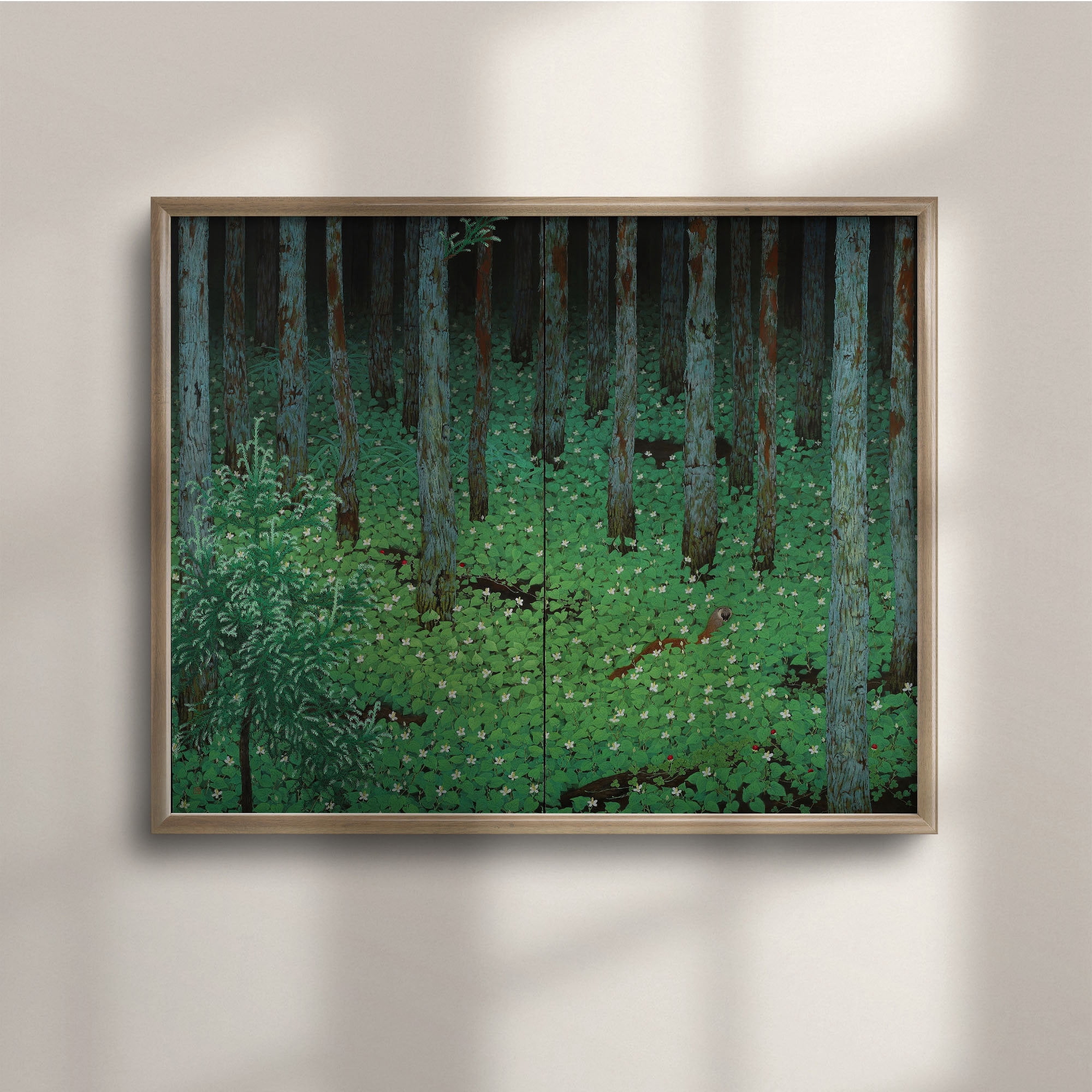 Katayama Bokuyo Mori Forest Print: Enchanted Asian Landscape Art Home Decor Office Wall Art