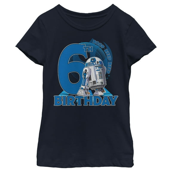 Girl's Star Wars R2-D2 6th Birthday  Graphic T-Shirt