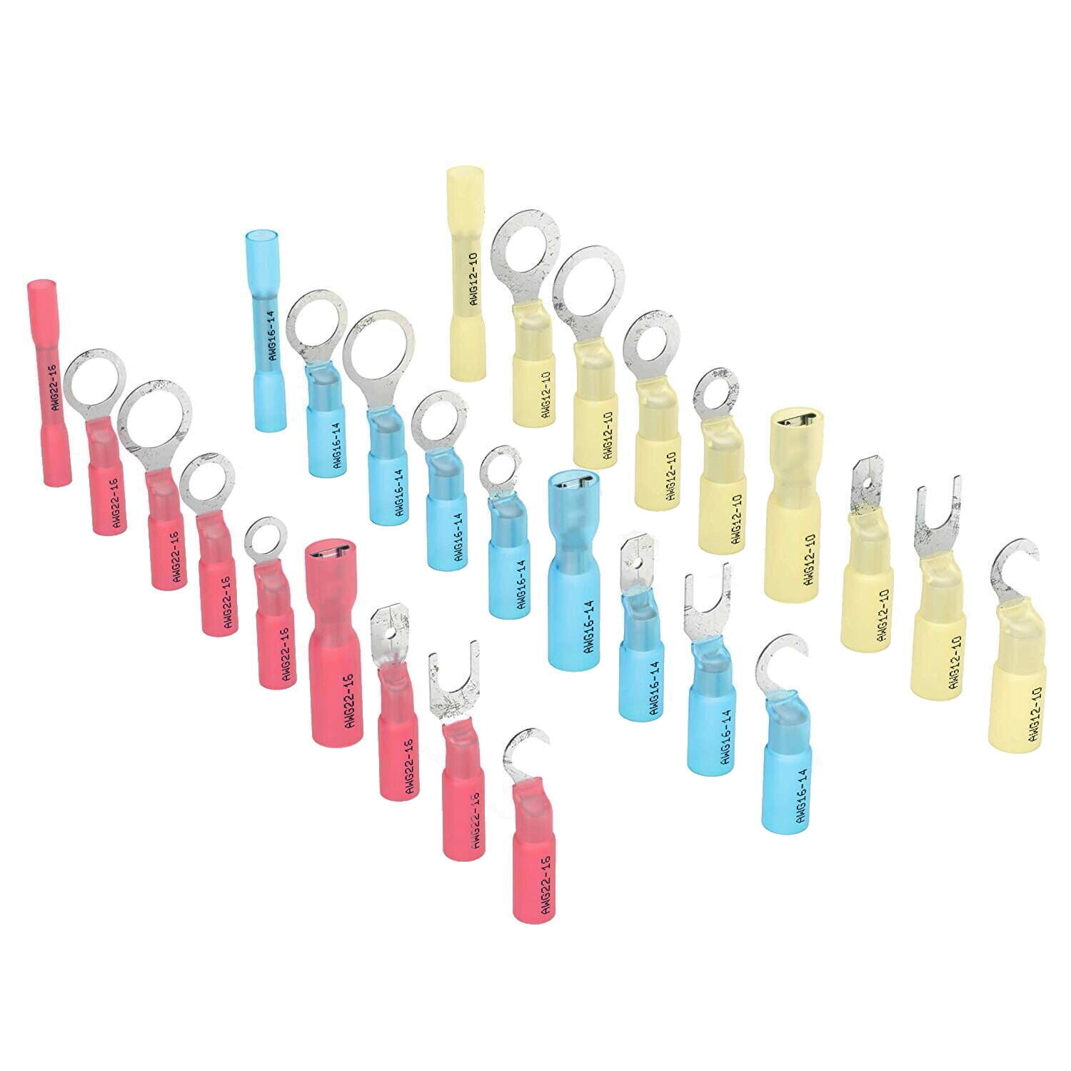 270Pcs Heat Shrink Wire Connector Electrical  Waterproof Terminals Mixed Set