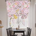 thumbnail image 3 of Pink Spring Floral Balloon Curtains 63 Inch Length for Living Room/Bedroom, Elegant Farmhouse Flowers Birds Watercolor Rod Pocket Privacy Door Curtains Decorative Tie Up Shade for Window 52"x63", 3 of 8