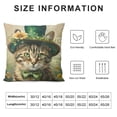 thumbnail image 5 of SHANXI St Patricks Day - Cat with Green Throw Saint Patrick’s Day Lucky Kitten Cushion Covers for Outdoor 22x22in, 5 of 5