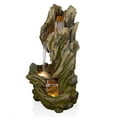 thumbnail image 3 of Alpine Corporation 61"H 3-Tier Log Fountain with Warm White LED Lights, 3 of 12