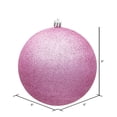 thumbnail image 2 of Vickerman N592079DG Boule de Noël 8 Po. Rose Pailletée avec Capuchon Percé, 2 of 3