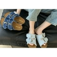 thumbnail image 5 of Women's Comfort Flat Sandals Double Buckle Adjustable Straps Flat Slides Footbed Suede, 5 of 7