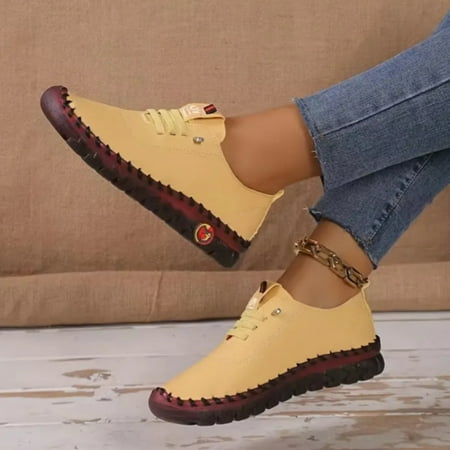 

Everyday Elegance: Versatile Lightweight Women s Sneakers - Comfy Non-Slip Sole All-Season Lace-Ups-45