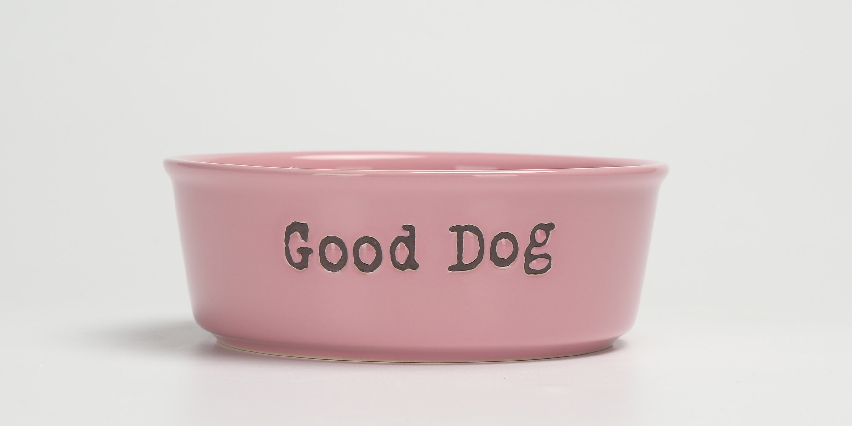 Vibrant Life Ceramic Feed Me Pet Bowl, Pink, Medium