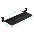 thumbnail image 6 of Large Keyboard Tray under Computer Table Clamp Mount Pull Out Platform Ergonomic adjustable Comfortable Stand Bracket for Laptop Black, 6 of 7