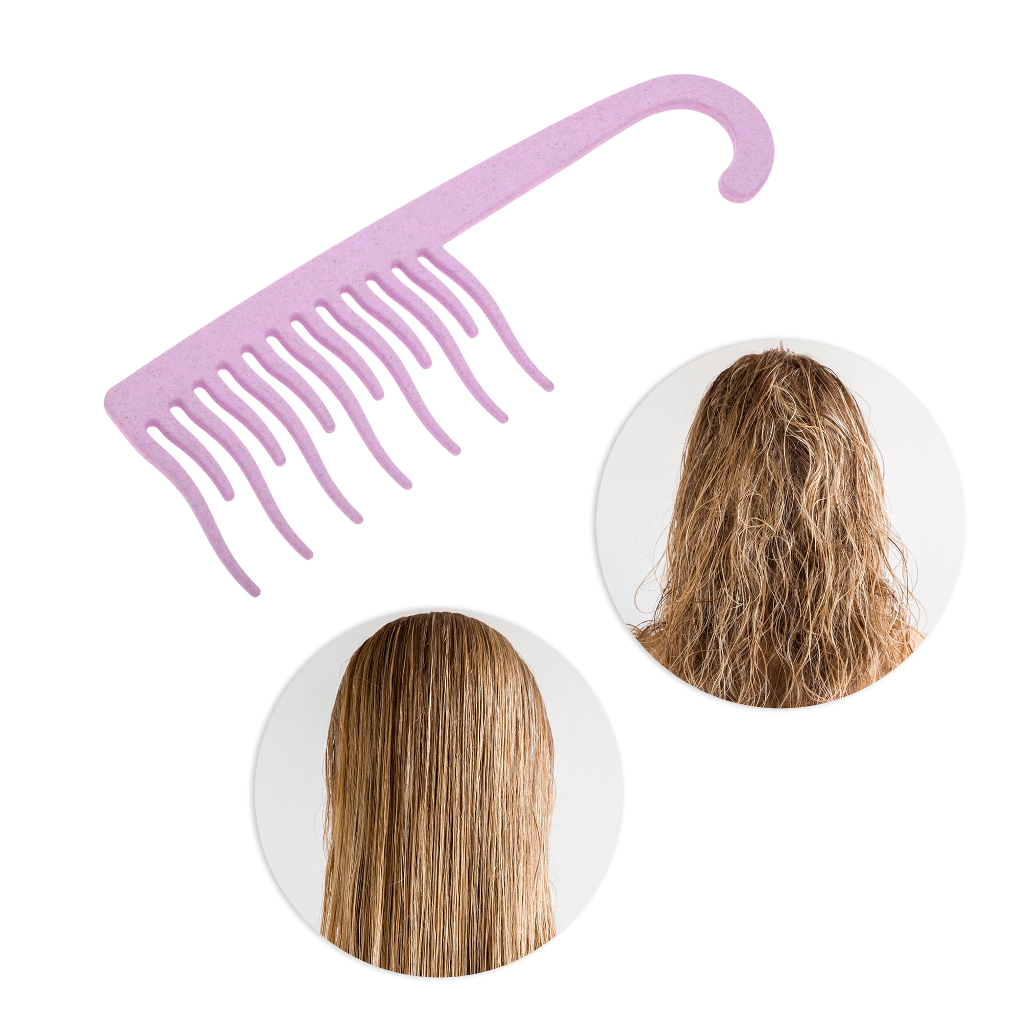 Unique Bargains 1 Pc Simple Durable Hair Comb for All Hair Types Styles Purple