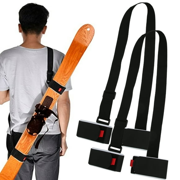 Ski Shoulder Carrier, Double Ski Carrier Strap, 43.3in Pole for Fixing Ski