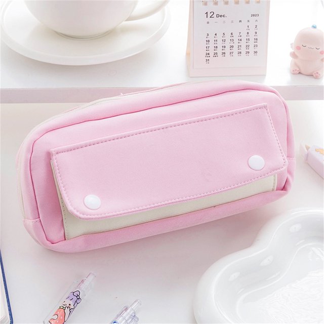 Estuche multifuncional de nailon Ozmmyan, estuche de lápices de doble capa y gran capacidad. Ofertas de acceso anticipado. Vuelta al cole. Listo para la escuela.
