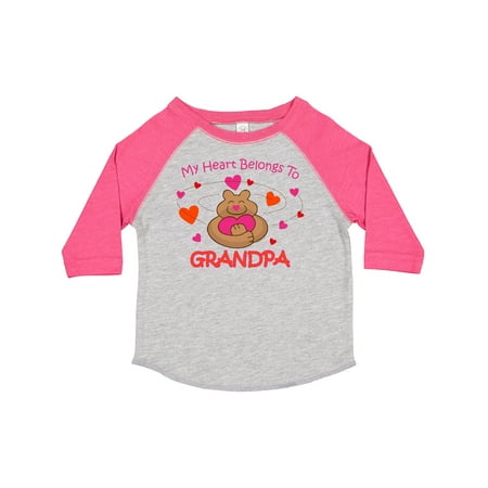 

Inktastic Heart Belongs to Grandpa Gift Toddler Toddler Girl T-Shirt