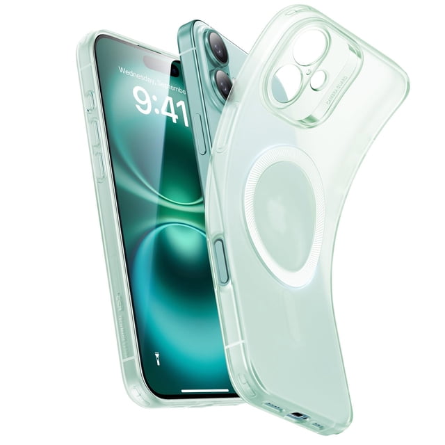Funda ESR para iPhone 16 Plus con MagSafe, verde a prueba de golpes