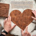 thumbnail image 6 of Wooden Heart Puzzle, 20 Reasons Why I Love You, Valentines Day Gift For Boyfriend Girlfriend Wife Husband, 20-Piece Large Wooden Puzzle With Storage Box, 6 of 6