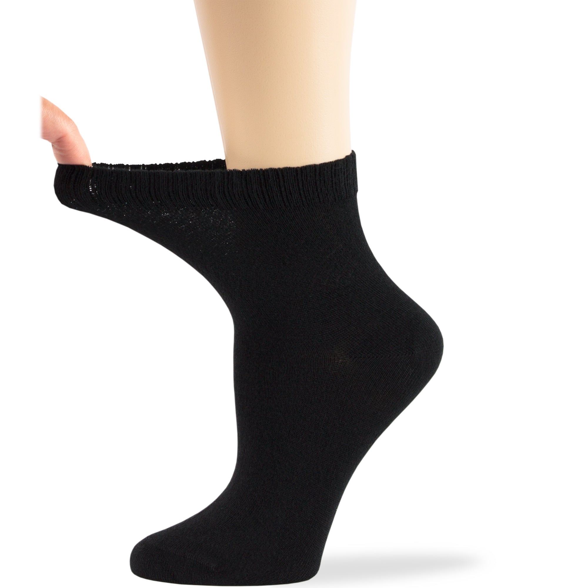 7BIGSTARS KINGDOM Women's Seamless Bamboo Diabetic Ankle Socks, Non ...