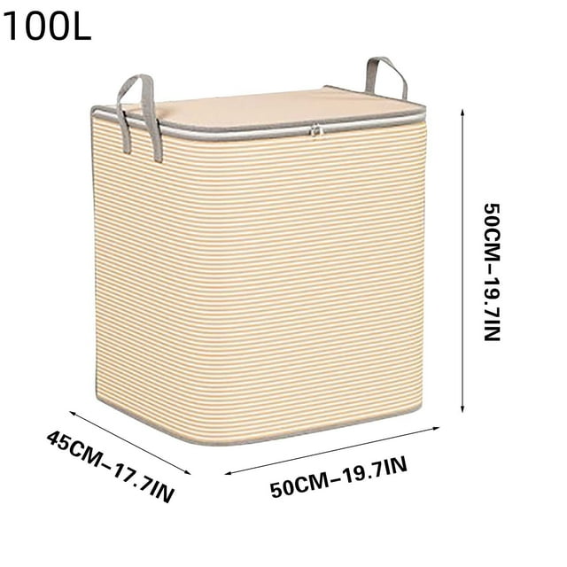 Clothing Storage Bags,Clothes Storage Bag Striped Clothing Storage Bag Household Large Capacity Clothing Sorting Box Cotton Quilt Storage Bag Moving Packing Bag Storage Bags for Clothes