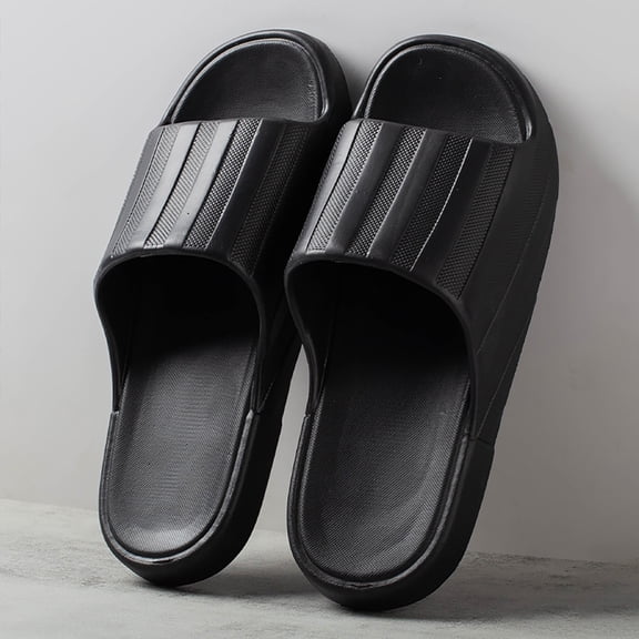 Men's Flip Flops Arch Support Couples Solid Shower Room Home Non Breathable Massage Soft Sole Quick Drying Comfortable Flat Open Toe Sandals Men