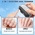thumbnail image 3 of Electric Nail Clippers, 2026 3 in 1 Easy Clip Electric Nail Clippers for Seniors,Polishing Clipper with LED Light & Nail Scraps Storage,Painless Toe Fingernail Trimmer for Seniors Adult(1PC,Gray), 3 of 7