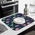 thumbnail image 3 of Neon Outline Dinosaurs Vibrant Dish Drying Mat for Kitchen 1 Pack, Ultra Absorbent Microfiber Dishes Drainer Mats,16"x18", 3 of 6