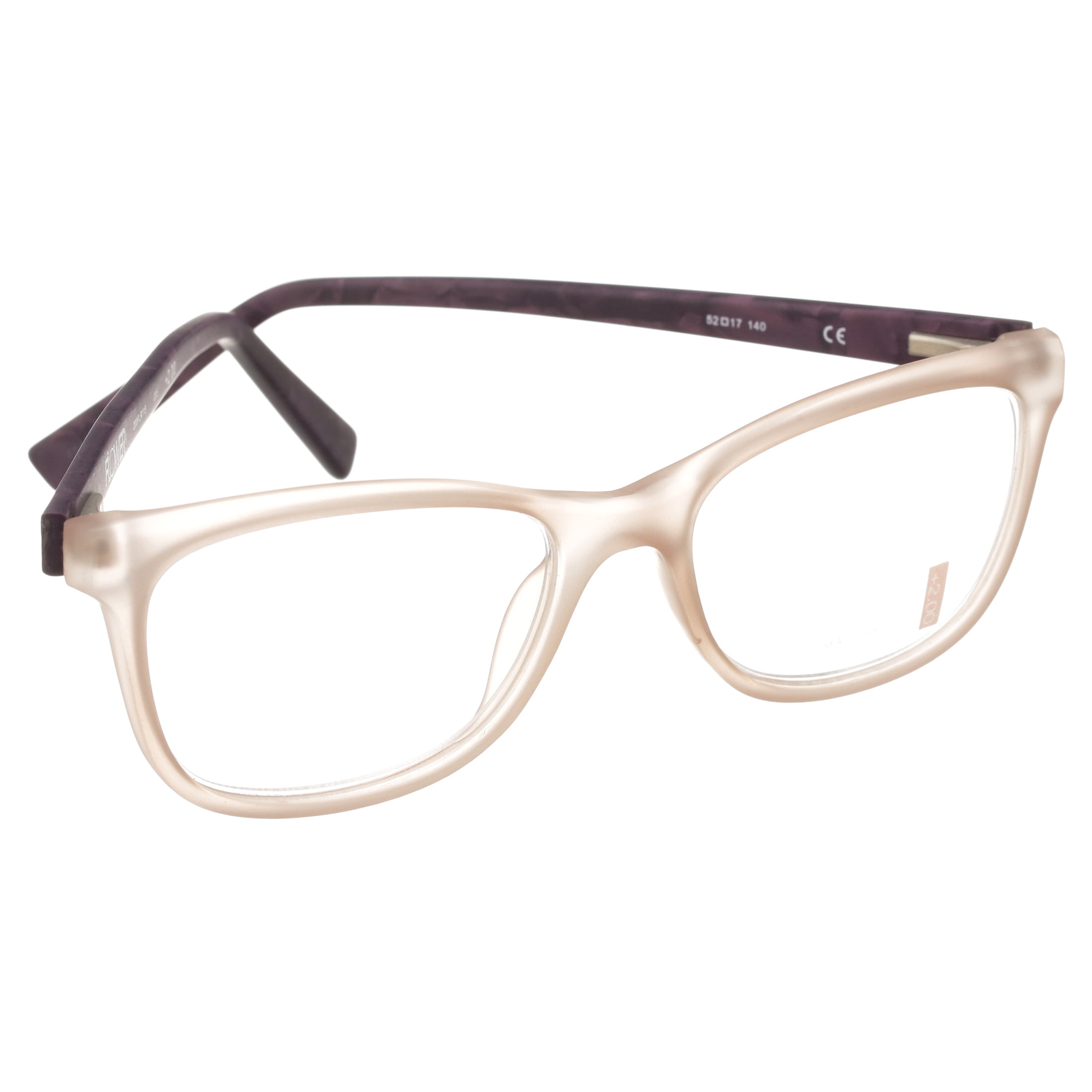 Flower by Drew Barrymore Frankie Clear/Plum 2.0 Reading Glasses
