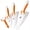 Orange White, variant on Ceramic Knife Set with Cover and Peeler, 3/4/6 Inch White Paring Knives for Kitchen, Ultra Sharp Kitchen Knives for Fruits Vegetables