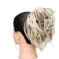 thumbnail image 2 of Messy Bun Hair Scrunchie Tousled Updo Hair Extensions Elastic Band Curly Wavy Hair Piece Synthetic Chignon, 2 of 7