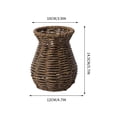 thumbnail image 2 of Easter Decor​ Spiral Woven Hourglass Vase Imitation Rattan Vase Rustic Handmade Texture Neutral Tone Accent, Easter Decorations for Home, 2 of 5