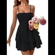 thumbnail image 3 of Vestido Corto de Verano con Lazo y Espalda Descubierta para Mujer Modelos de Vestidos Halter Negro L, 3 of 10