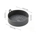 thumbnail image 3 of JHyouerji Silicone Air Fryer Liner Baking Tray Gray Food Grade Non Stick Reusable Oven Microwave Pizza Cake Bakeware Foldable Storage Kitchen Accessory, 3 of 6