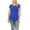 Royal Blue, variant on Women's Plus Size Casual Short Sleeve V-Neck Solid Basic T-Shirt Top